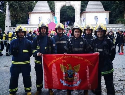 Bombeiros do Fundão no Escadório da Humanidade em Braga