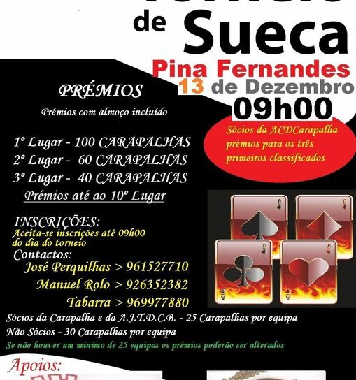 Campeonato Distrital de Sueca na Carapalha