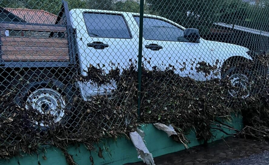 Chuva provoca destruição em Manteigas