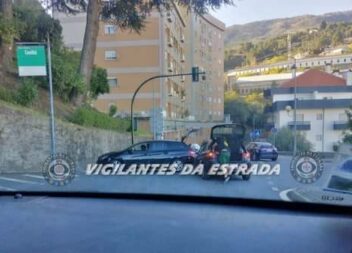 Colisão rodoviária na Covilhã