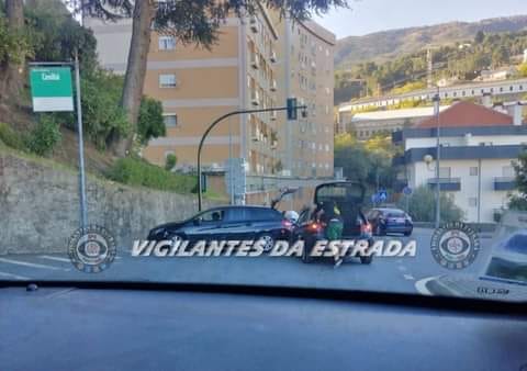 Colisão rodoviária na Covilhã