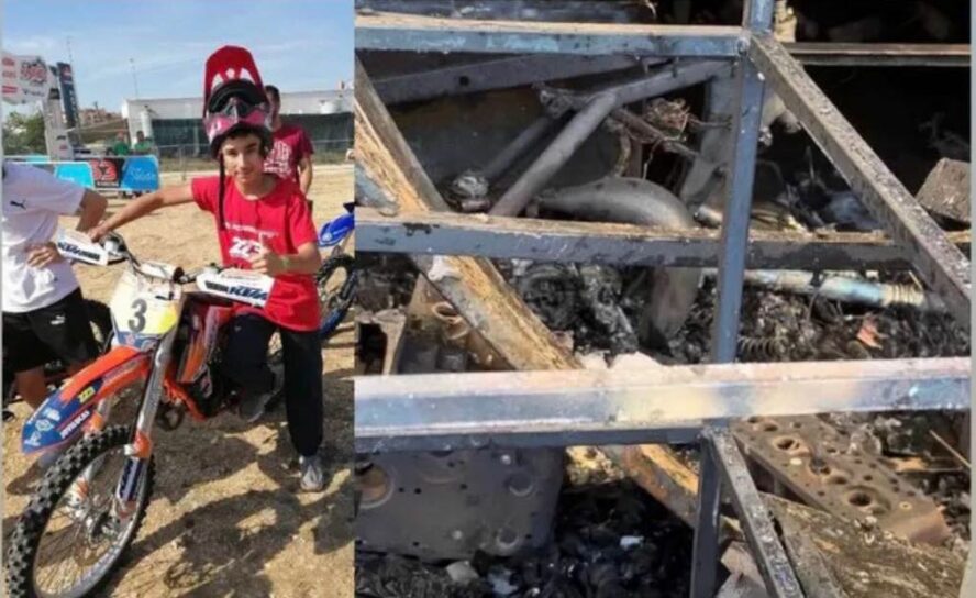 Criada angariação de fundos para o jovem piloto que perdeu a sua moto num incênd