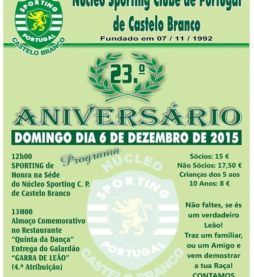 Núcleo do Sporting comemora 23º aniversário