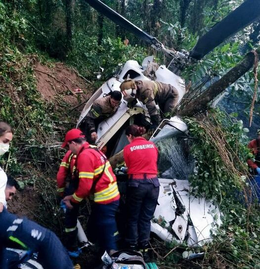 Piloto do helicóptero que caiu está "estável" nos cuidados intermédios