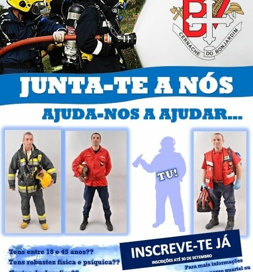 Recruta para os Bombeiros Voluntários de Cernache do Bonjardim