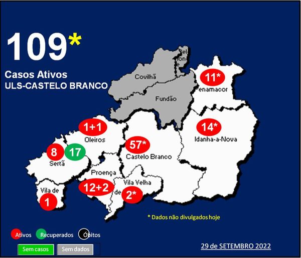 ULS-Castelo Branco com 109* casos ativos