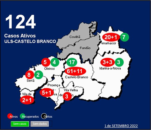 ULS-Castelo Branco com 124 casos ativos