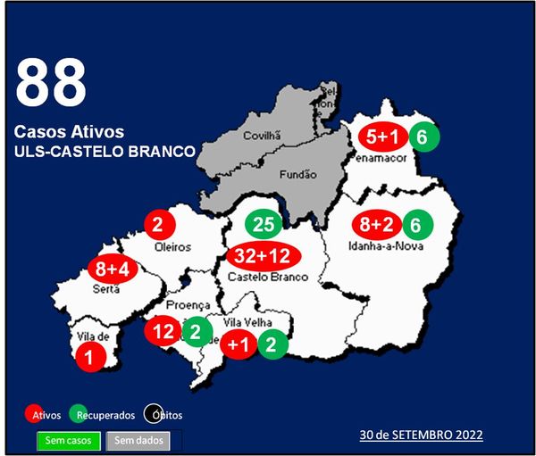 ULS-Castelo Branco com 88 casos ativos