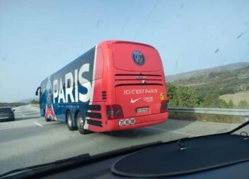 Autocarro do PSG de passagem pelo distrito