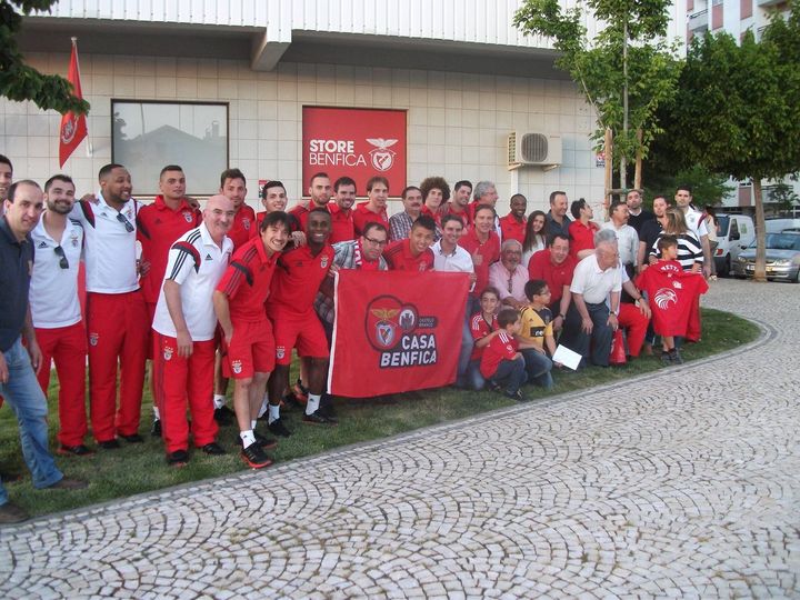 Equipa de futsal do SLB em Castelo Branco