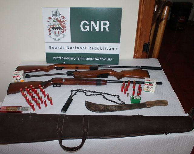 GNR-Covilhã apreende armas