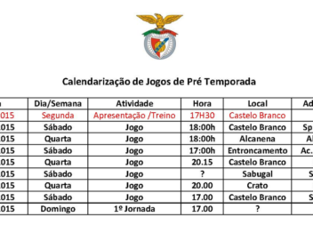 Jogos da pré-Temporada