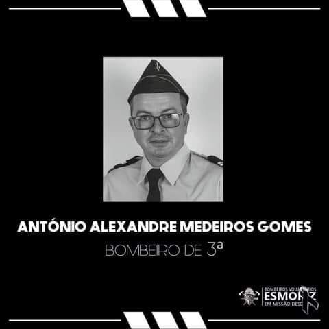 NOTA DE PESAR por Bombeiro falecido em acidente de viação