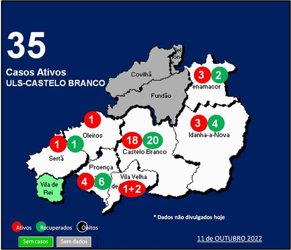 ULS-Castelo Branco com 35 casos ativos