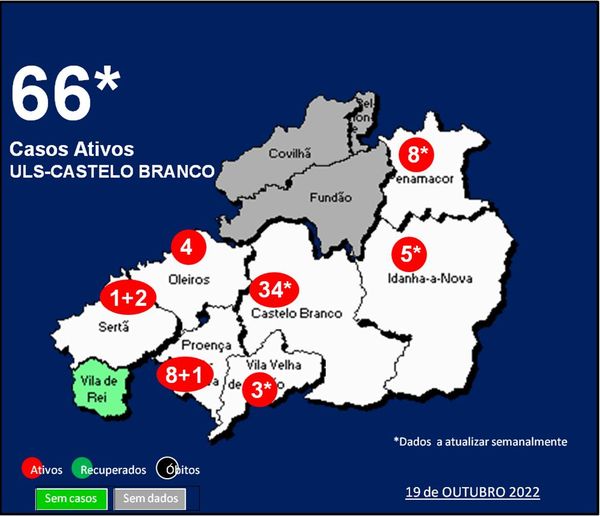 ULS-Castelo Branco com 66* casos ativos