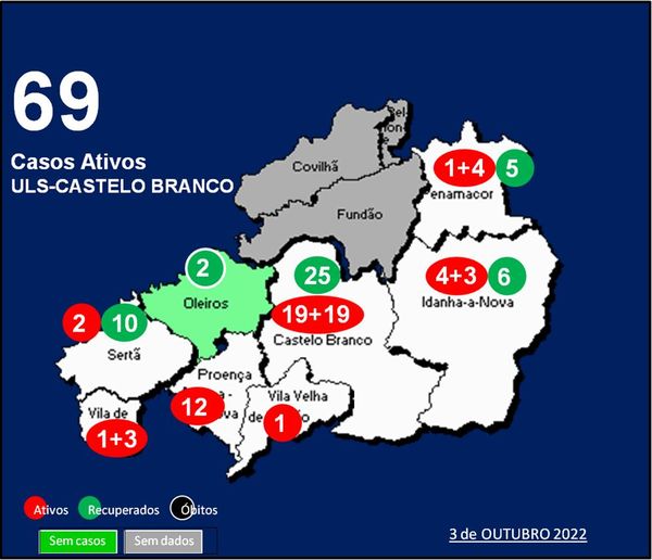 ULS-Castelo Branco com 69 casos ativos