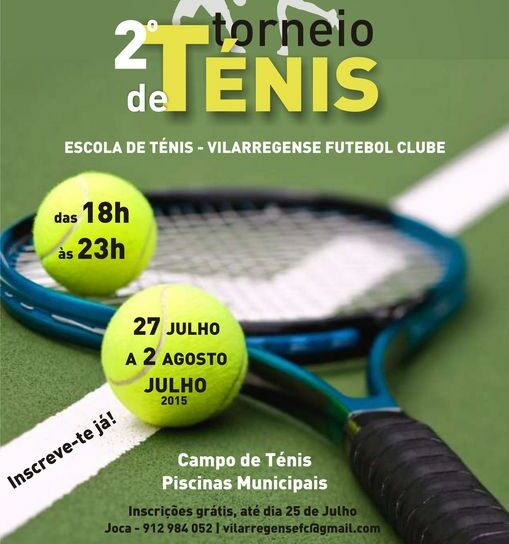 Vilarregense FC organiza 2º Torneio de Ténis