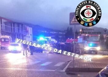 3 feridos em acidente entre carrinha e transporte de doentes no Tortosendo