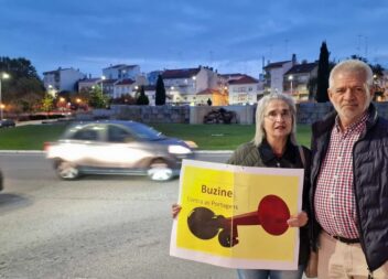 Buzinão na Rotunda da Europa em castelo Branco