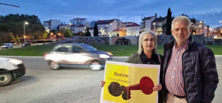 Buzinão na Rotunda da Europa em castelo Branco