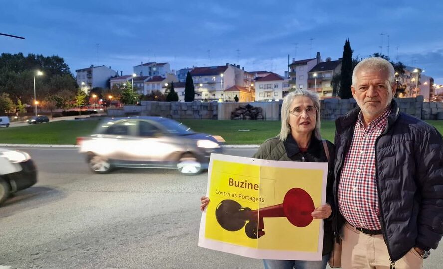 Buzinão na Rotunda da Europa em castelo Branco