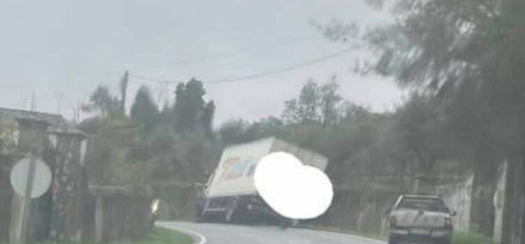 Despiste de viatura pesada de mercadorias na Ribeira de Nisa