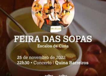 Quina Barreiros e HMB no Festival das Sopas em Escalos de Cima: certame acontece