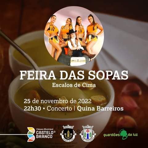 Quina Barreiros e HMB no Festival das Sopas em Escalos de Cima: certame acontece