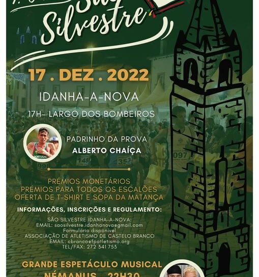 São Silvestre de Idanha-a-Nova marcada para 17 de dezembro: