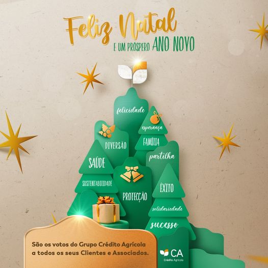 CAIXA DE CRÉDITO AGRÍCOLA MÚTUO DA BEIRA BAIXA SUL deseja um Feliz Natal e um Pr