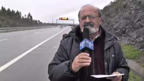 Um despiste de um autocarro, às 17H56, no IP 2, próximo da Barragem do Fratel, d