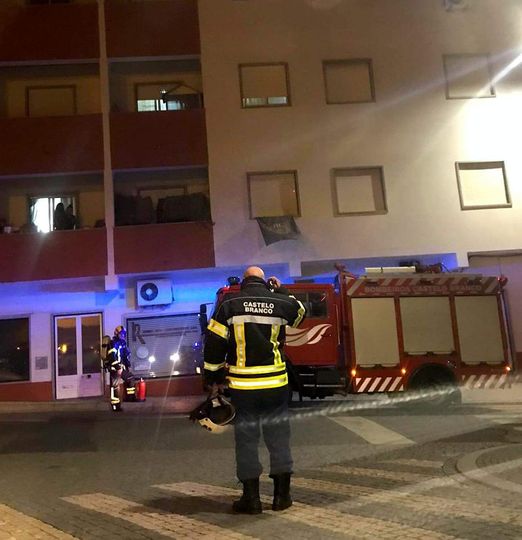 Incêndio habitacional em Castelo Branco