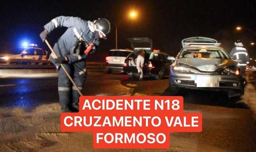 Colisão Rodoviária na N18 termina com 5 feridos