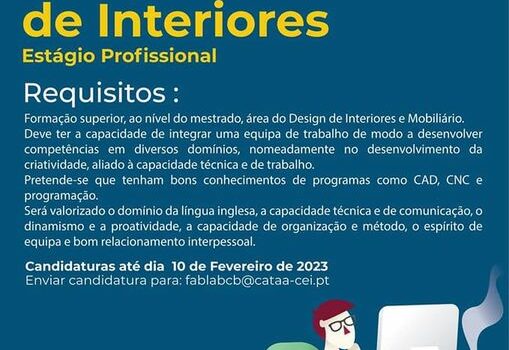 FabLab Castelo Branco com candidaturas abertas a Estágio Profissional