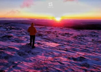 O amanhecer desta sexta-feira na Serra da Estrela.