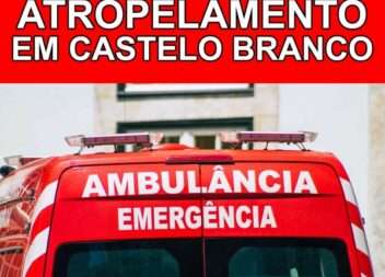 Um atropelamento rodoviário ocorrido na Praça do Município de Castelo Branco, pr