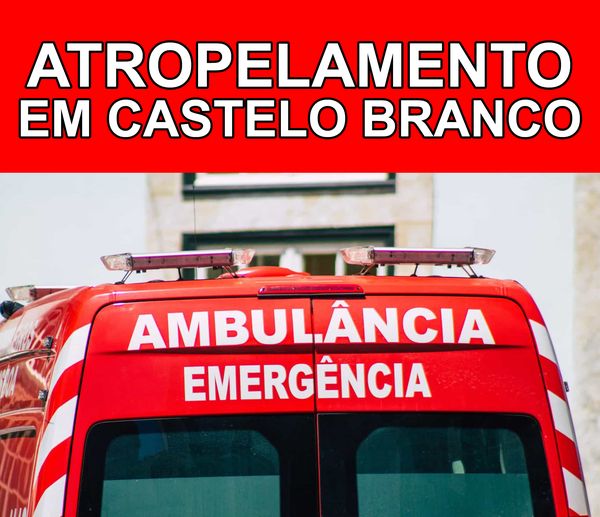 Um atropelamento rodoviário ocorrido na Praça do Município de Castelo Branco