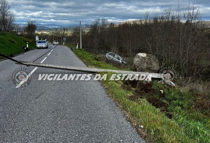 Viatura sofreu um despiste na EN233