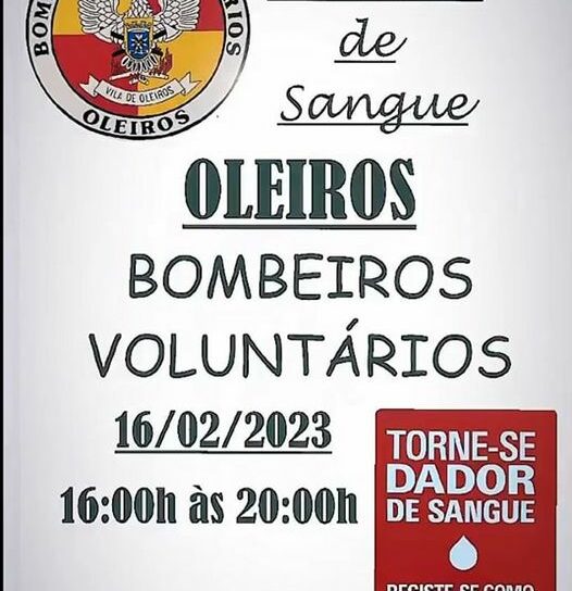 Bombeiros Voluntários de Oleiros promovem colheita de sangue