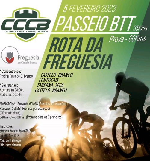 O Clube de Ciclismo de Castelo Branco, vai organizar um passeio de BTT