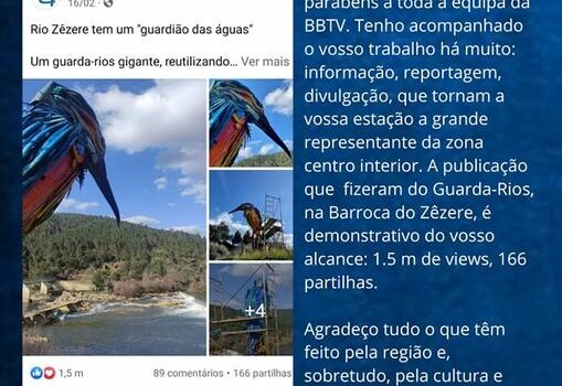 Paulo Leitão felicita a Beira Baixa Tv e deixa uma nota de agradecimento a todo