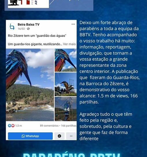 Paulo Leitão felicita a Beira Baixa Tv e deixa uma nota de agradecimento a todo