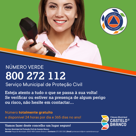 Albicastrenses já podem ligar gratuitamente para a Proteção Civil Municipal