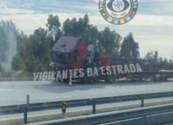 Camião avariado na A23, na saída de Envendos, sentido Sul/Norte.
