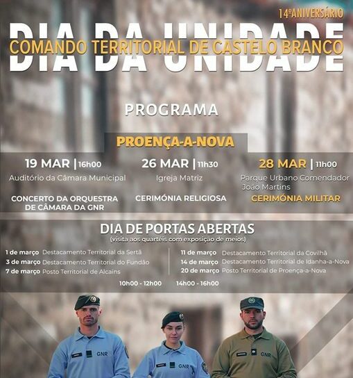 Comando Territorial de Castelo Branco da GNR comemora 14º aniversário