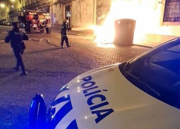 Incêndio num contentor em Castelo Branco