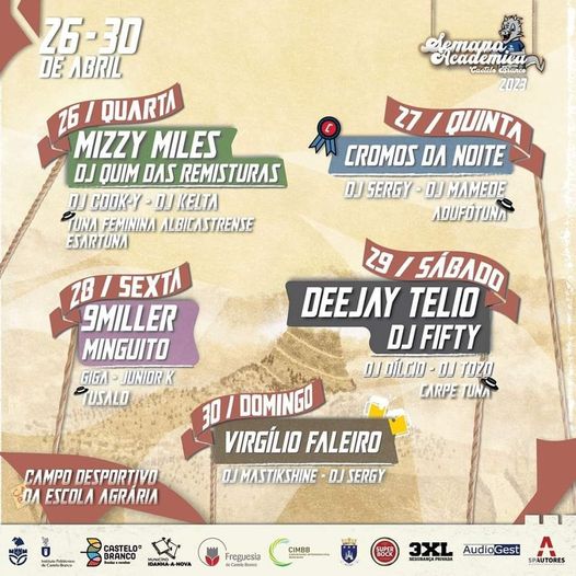 Semana Académica de Castelo Branco com cartaz completo