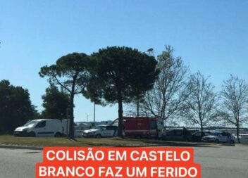 Uma colisão rodoviária entre dois veículos ligeiros, provocou ferimentos ligeiro