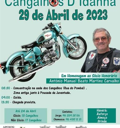 Cangalhos com passeio de motas no dia 29 de abril