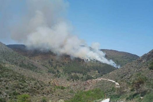 Incêndio em curso na Guarda